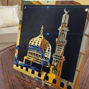 frame on the table with khana kaaba image