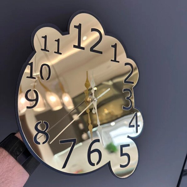 a hand holding clock