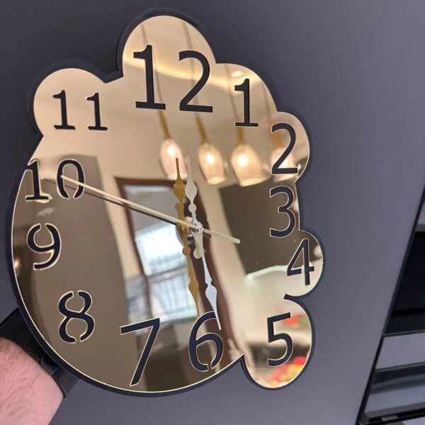 a hand holding clock