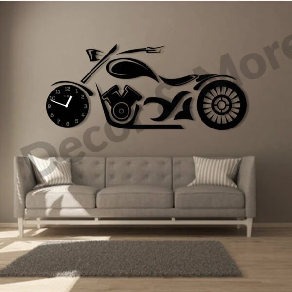 a bike style clock on the wall for wall decoration