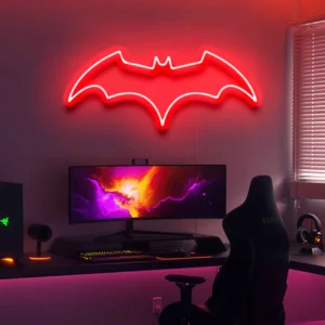 neon light batman sign