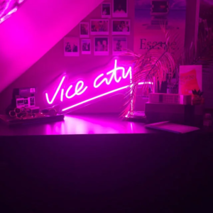 neon light with written text. Vice City Neon Light