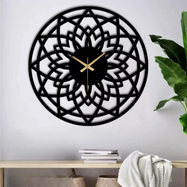 a acrylic mirror on the wall. Stylish Modern Wall Clock