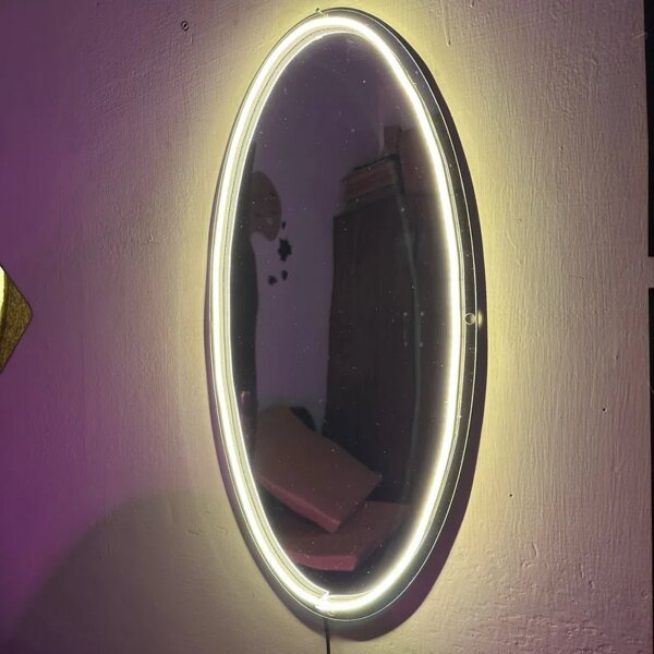 neon selfie mirror on the wall. Neon Selfie Acrylic Mirror